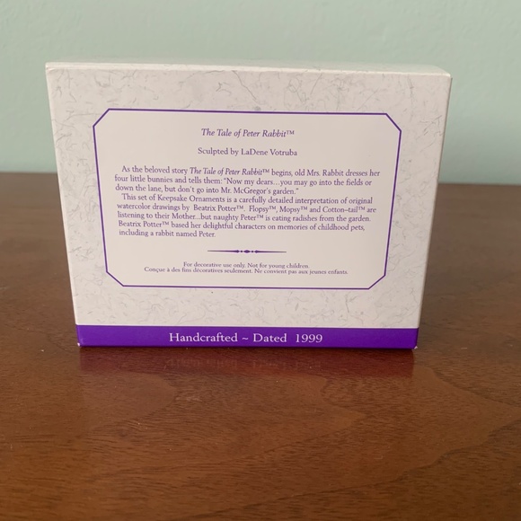 Hallmark Keepsake Tale Of Peter Rabbit 1999  Set of 3 - Picture 3 of 12